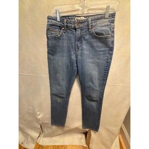 Levi's Mid Rise Skinny Jeans Blue Wash Denim Button Fly Women's Size 28x30